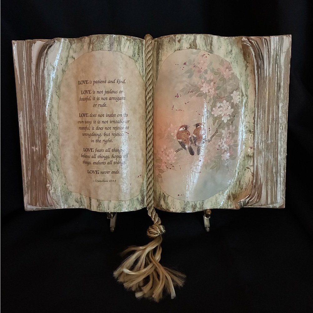 Vintage “Book” of Love with Birds Illustration